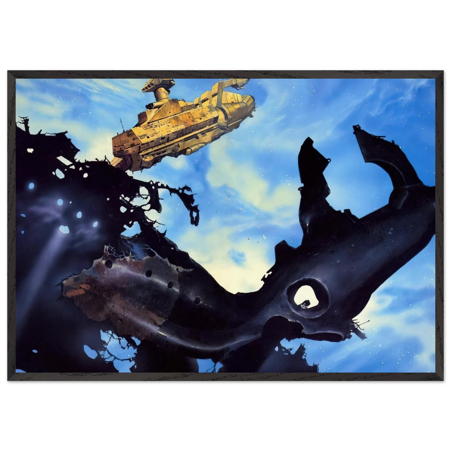 Chris Foss N22 - Chris Foss 70x100 cm / 28x40 inches Framed Art Print – Black Wooden Frame