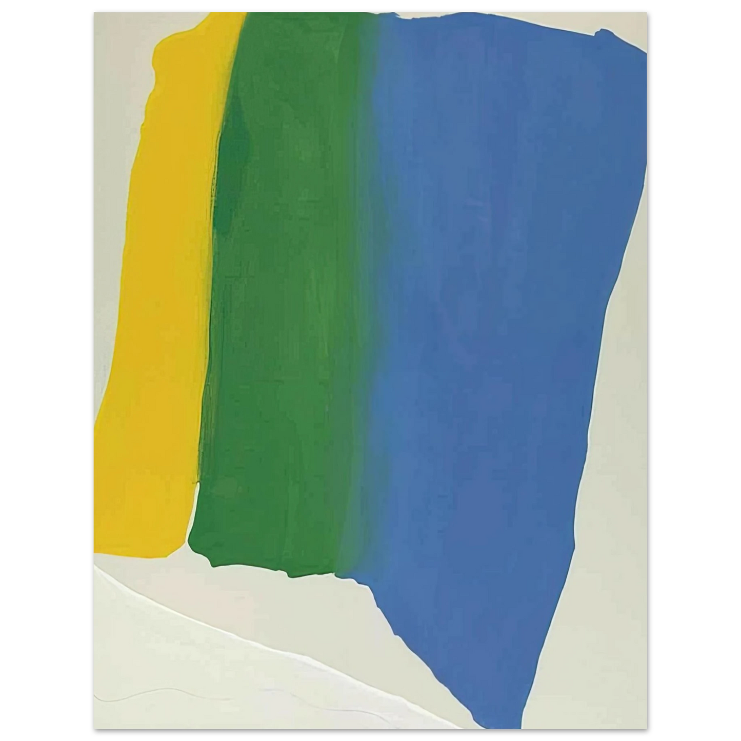Helen Frankenthaler - Summer Insignia - 1969 Wall art - 27x35 cm / 11x14 inches - Premium Wooden Framed Poster With Fine Art Paper - White frame