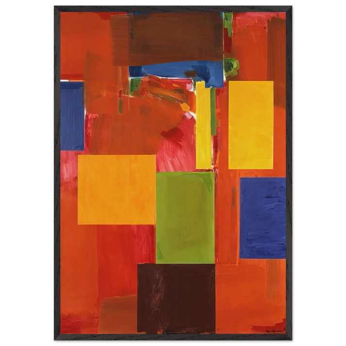 Sanctum Sanctorum - Hans Hofmann 70x100 cm / 28x40 inches Framed Art Print – Black Wooden Frame