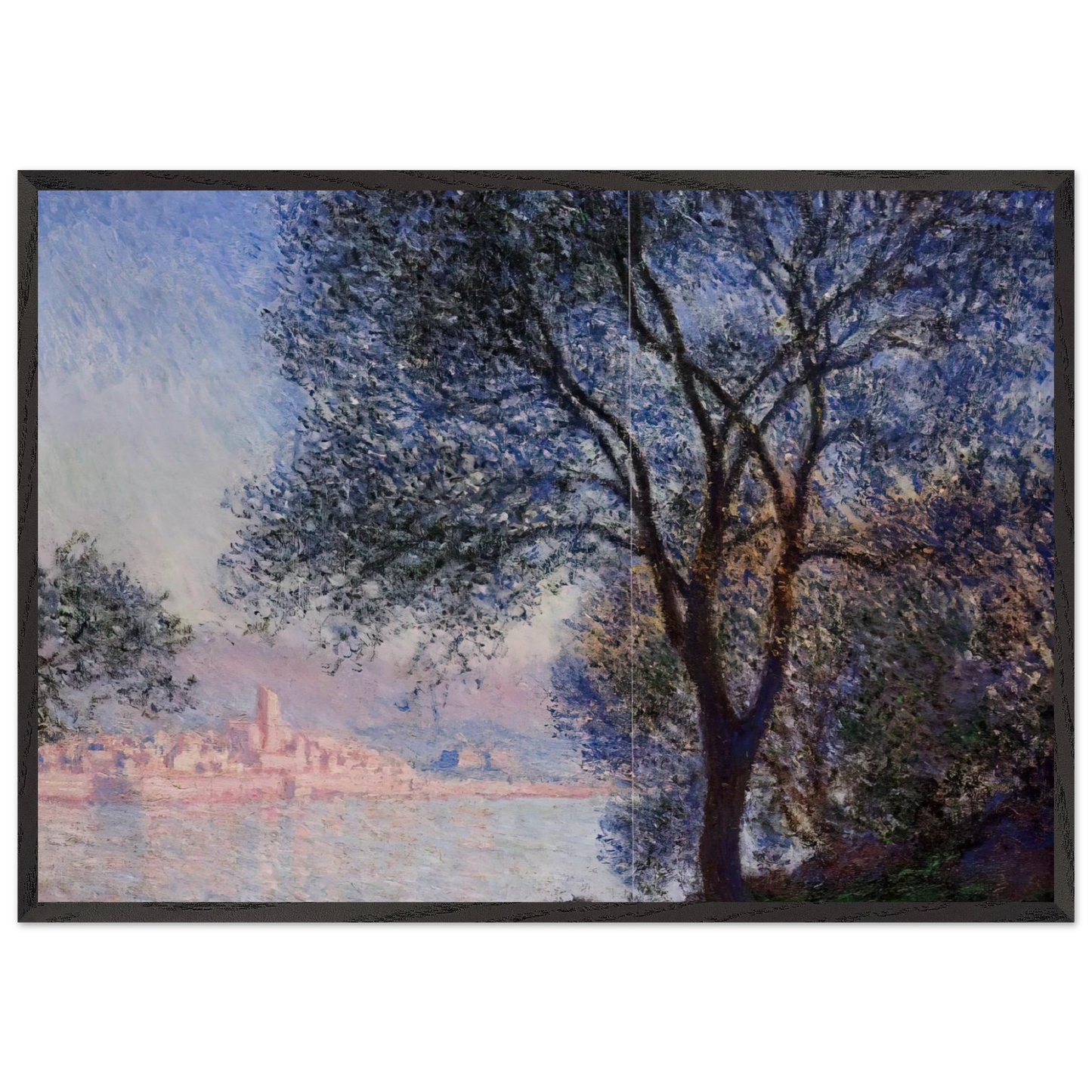 Antibes Seen from the Salis Gardens 02 - claude monet Framed Art Print – Black Wooden Frame - Default Title - -Framed Art Print