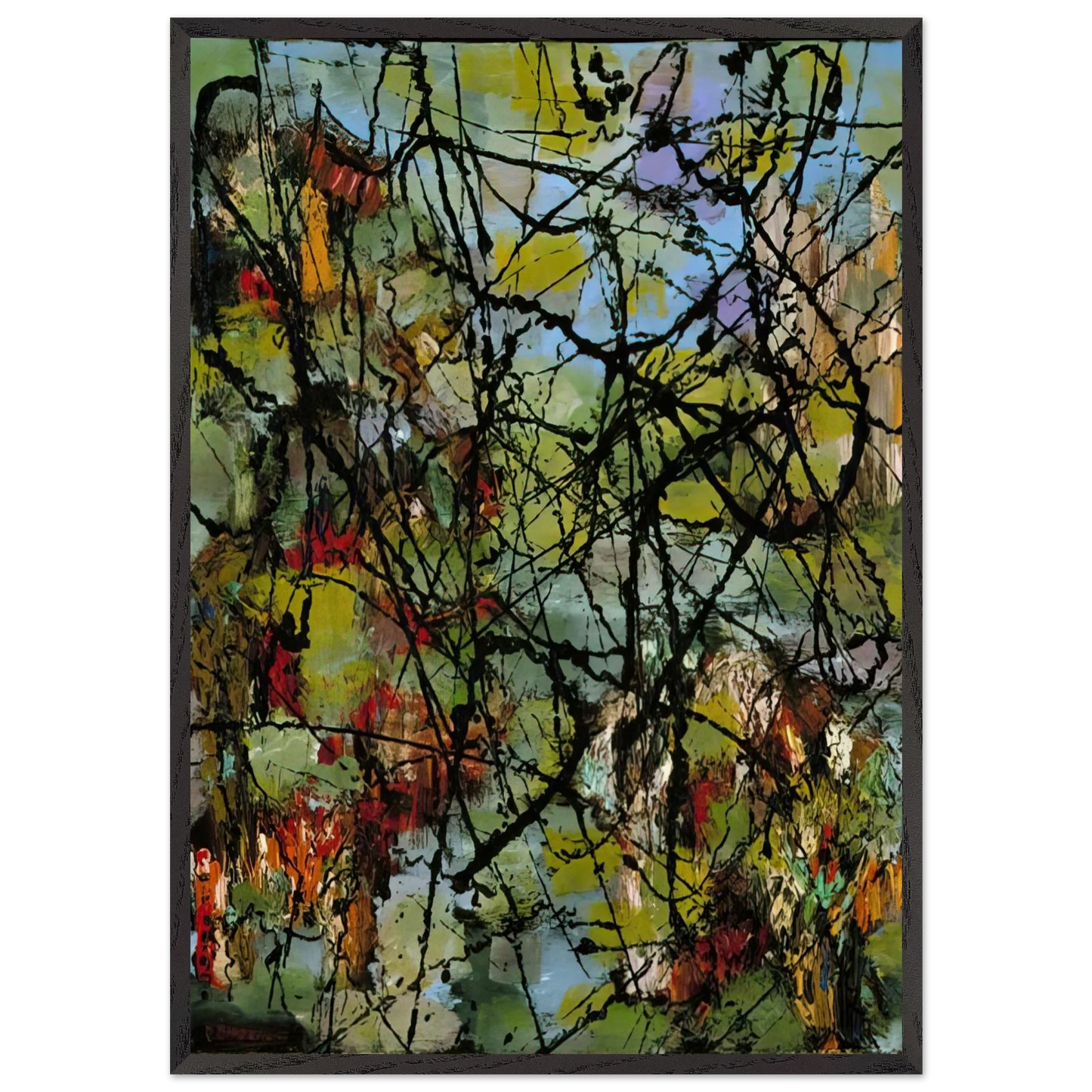 At the Chateau dArgol - Marcel Barbeau 70x100 cm / 28x40 inches Framed Art Print – Black Wooden Frame