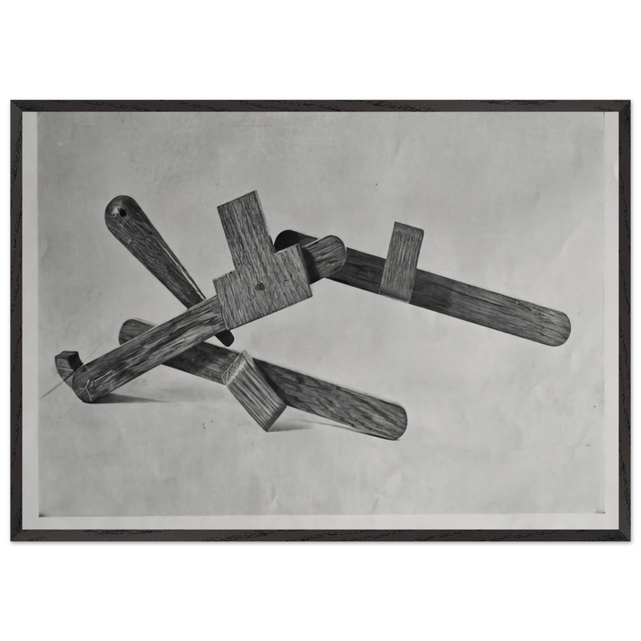 Royi - 1945 - Gyula Kosice 70x100 cm / 28x40 inches Framed Art Print – Black Wooden Frame