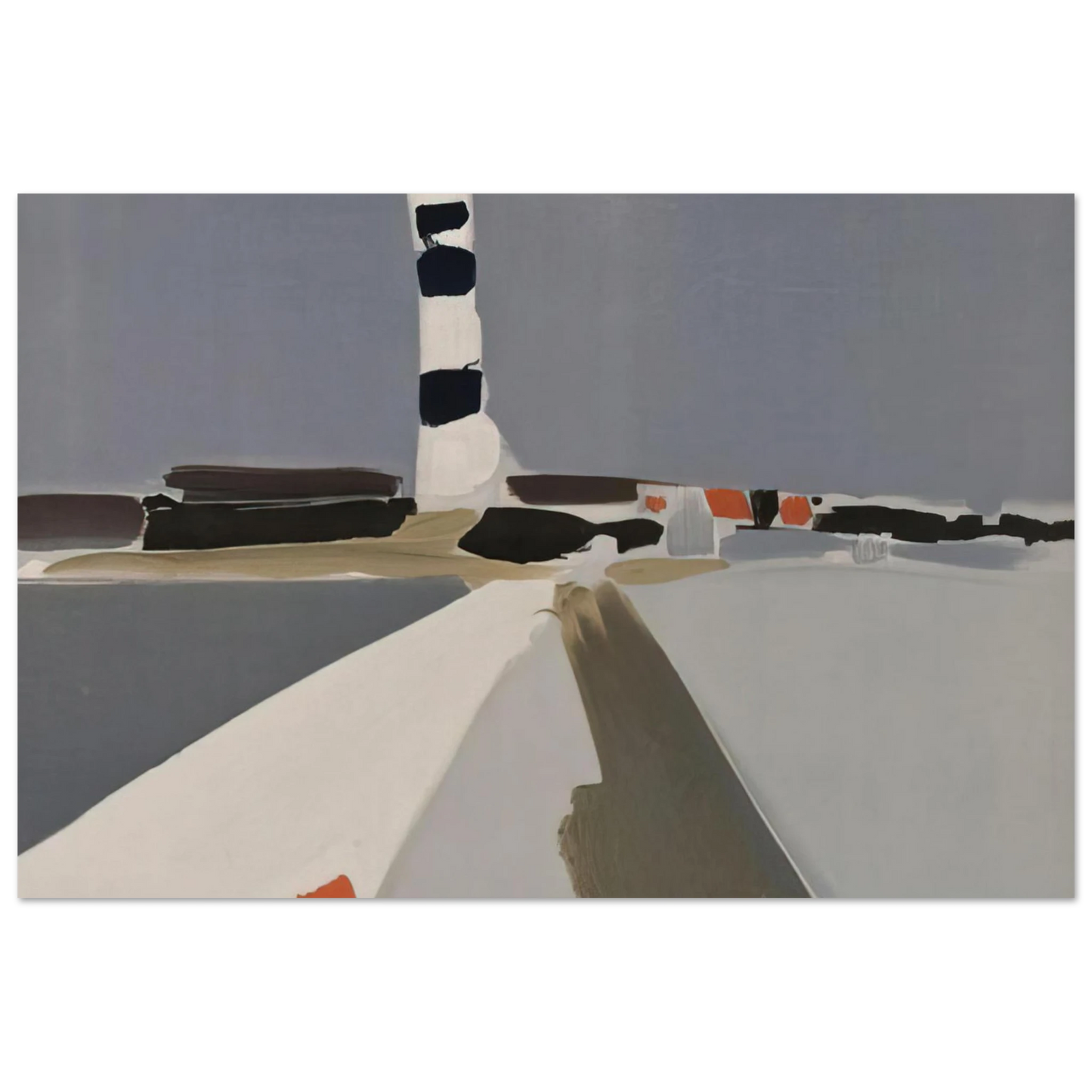 Nicolas de Stael - Le Phare - 1952 Fine Art Poster - 75x100 cm / 30x40 inches
