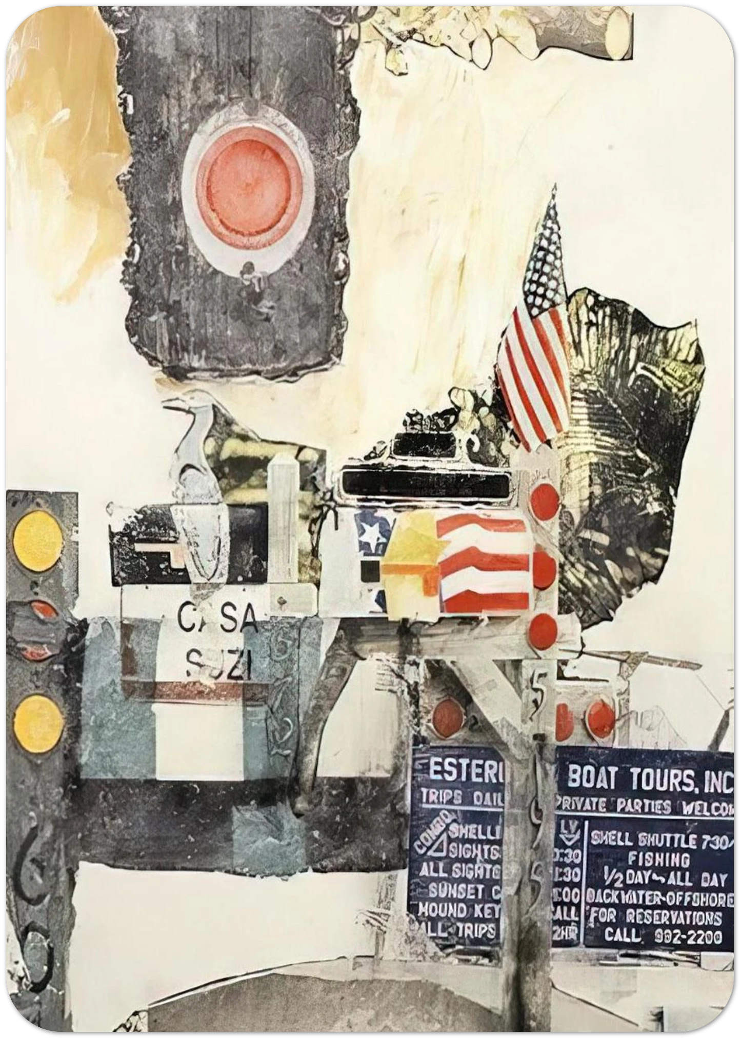 CAPTIVA CODA 2002 By Robert Rauschenberg Pack of 10 Post Cards | Robert Rauschenberg Post Cards | A6 (10.5 x 14.8 cm) - 4.1 x 5.8 inches