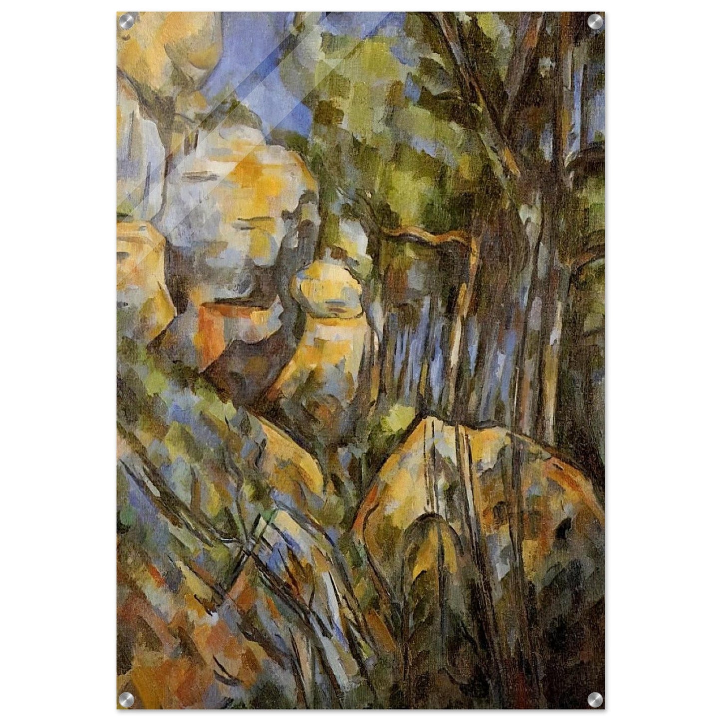 Rocks near the Caves below the Chateau Noir - Paul Cézanne Acrylic Print - 70x100 cm / 28x40″ inches