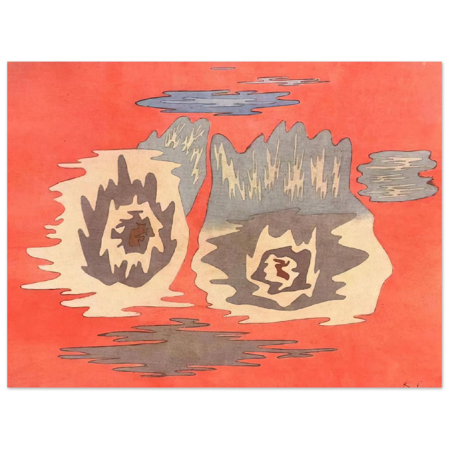 Paul Klee - THE PLACE OF THE TWINS 1929 Fine Art Poster - Default Title