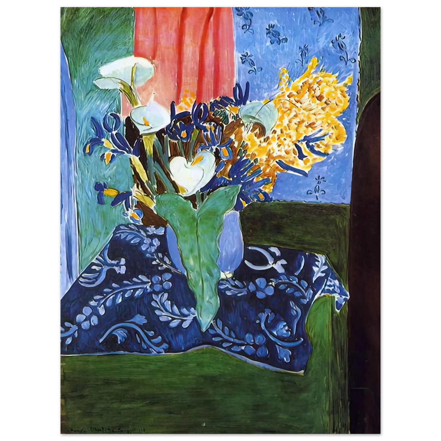 Henri Matisse - CALLA LILIES IRISES AND MIMOSAS 1913 Fine Art Poster - Default Title