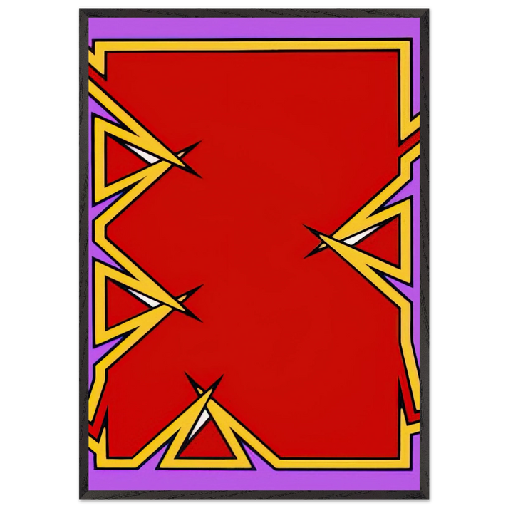 Boston Tea Party - 1975 - Nicholas Krushenick 70x100 cm / 28x40 inches Framed Art Print – Black Wooden Frame