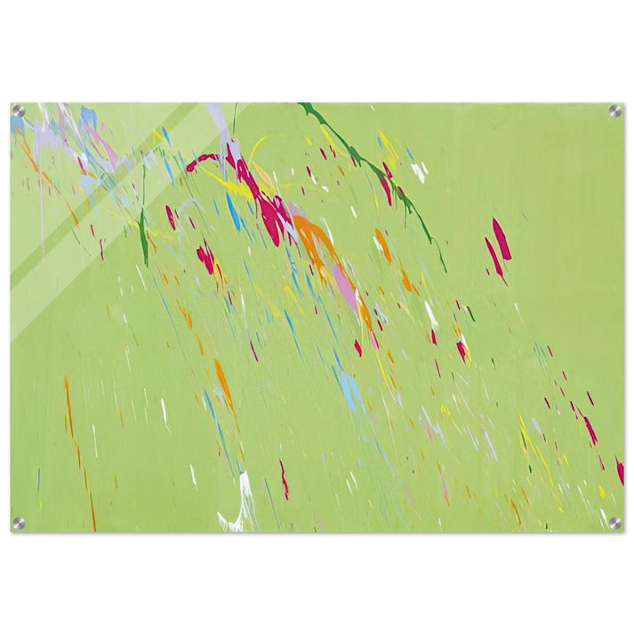 Raindrops Keep Falling on My Head - 1973 - Walasse Ting Acrylic Print - 70x100 cm / 28x40″ inches