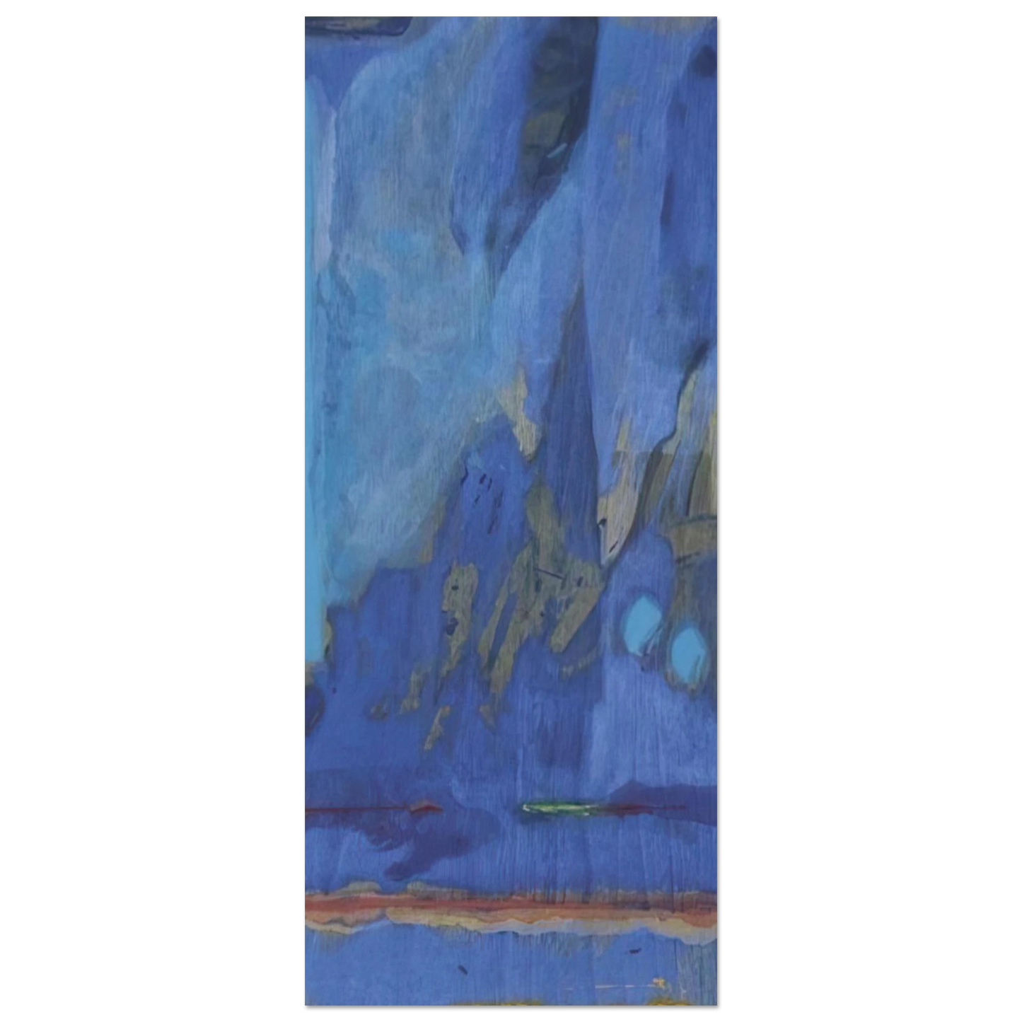 Helen Frankenthaler - Tales of Genji III - 1998 Wall art - 28x43 cm / XL (11x17 inches) - Premium Wooden Framed Poster With Fine Art Paper - White frame