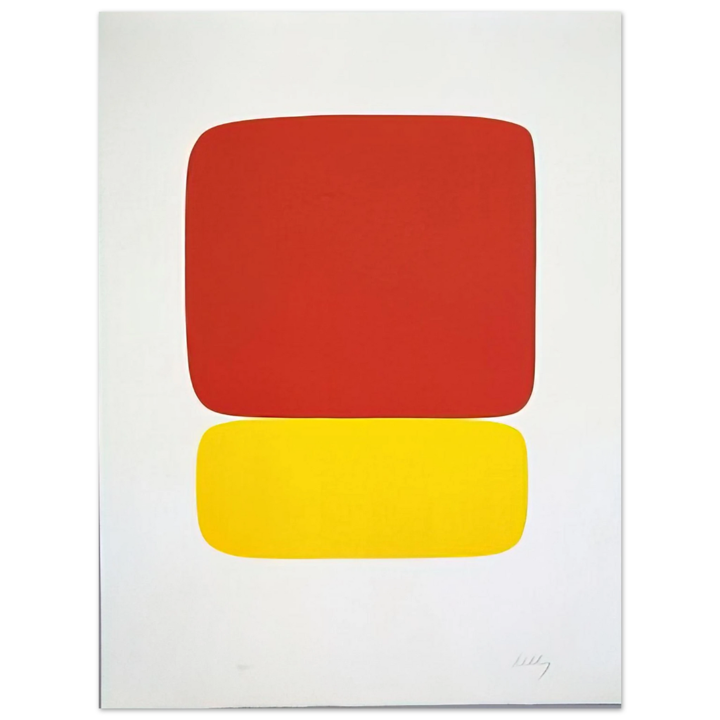 Ellsworth Kelly - Red over Yellow from Suite of Twenty-Seven Color Lithographs Fine Art Poster - Default Title