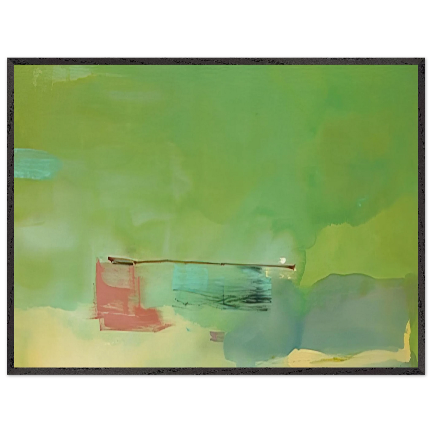 Helen Frankenthaler - Springscape - 1975 Wall art - 60x80 cm / 24x32 inches - Premium Wooden Framed Poster With Fine Art Paper - Wood frame