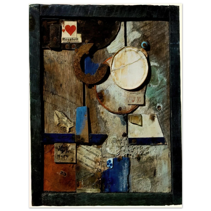 Kurt Schwitters - MERZBILD ROSSFETT 1919 75x100 cm / 30x40inches Fine Art Poster
