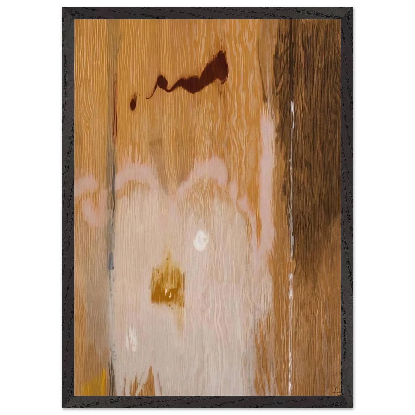 Helen Frankenthaler - Tales of Genji VI - 1998 Wall art - 15x20 cm / 6x8 inches - Premium Wooden Framed Poster With Fine Art Paper - Wood frame