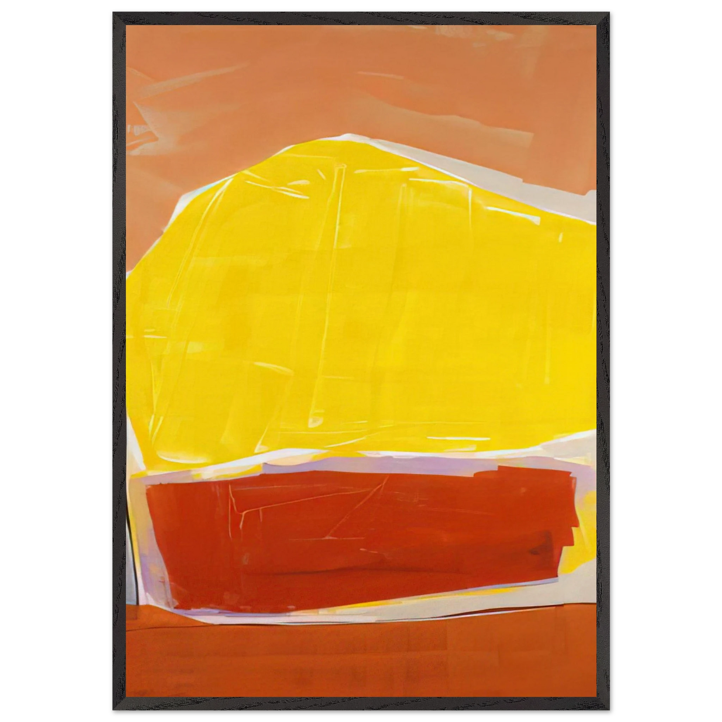 Loves Power - 1982 - Ronnie Landfield 70x100 cm / 28x40 inches Framed Art Print – Black Wooden Frame