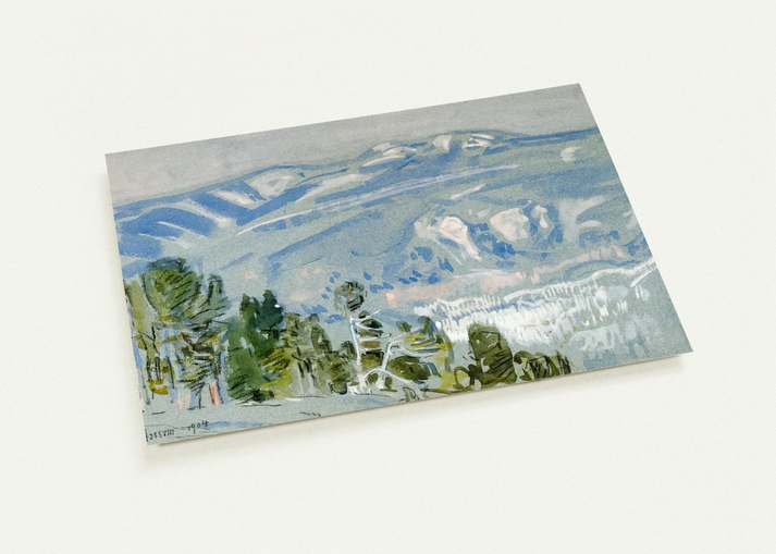 Looking towards Mount Adams from Mount Hood By Childe Hassam Pack of 10 Post Cards | Childe Hassam Post Cards | A6 (10.5 x 14.8 cm) - 4.1 x 5.8 inches