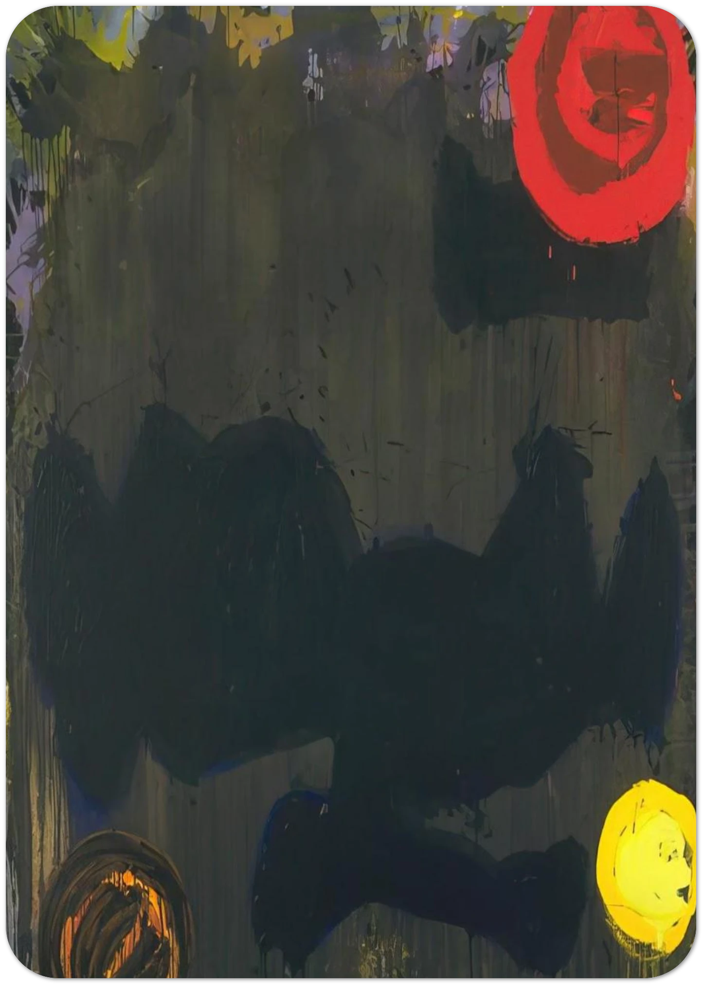 Gadal 10.11.86 - 1986 By John Hoyland Pack of 10 Post Cards | John Hoyland Post Cards | A6 (10.5 x 14.8 cm) - 4.1 x 5.8 inches