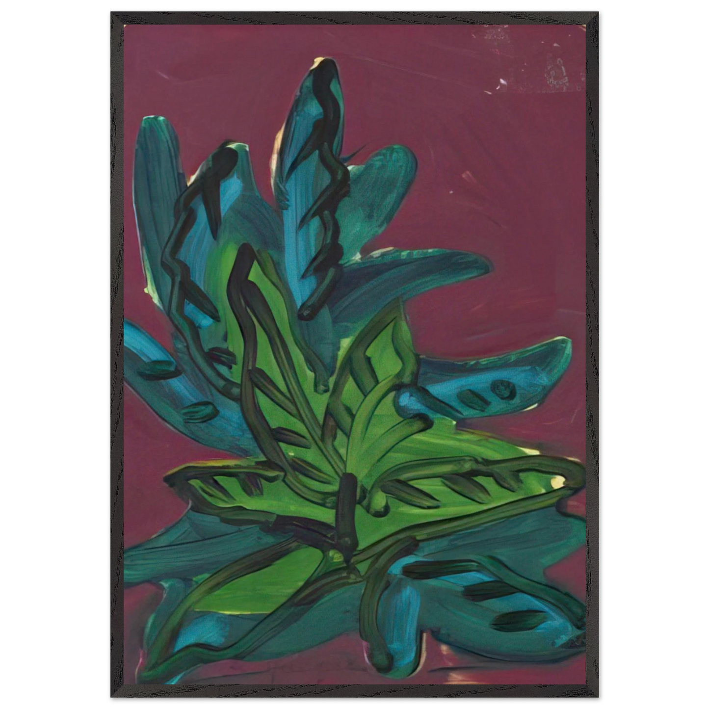 Untitled - Fauvism Tachisme - Charles Lapicque 70x100 cm / 28x40 inches Framed Art Print – Black Wooden Frame