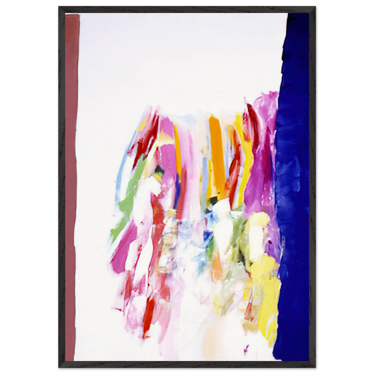 Jubilant Blue - 1972 - Ronnie Landfield 70x100 cm / 28x40 inches Framed Art Print – Black Wooden Frame