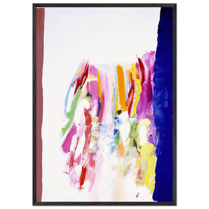 Jubilant Blue - 1972 - Ronnie Landfield 70x100 cm / 28x40 inches Framed Art Print – Black Wooden Frame