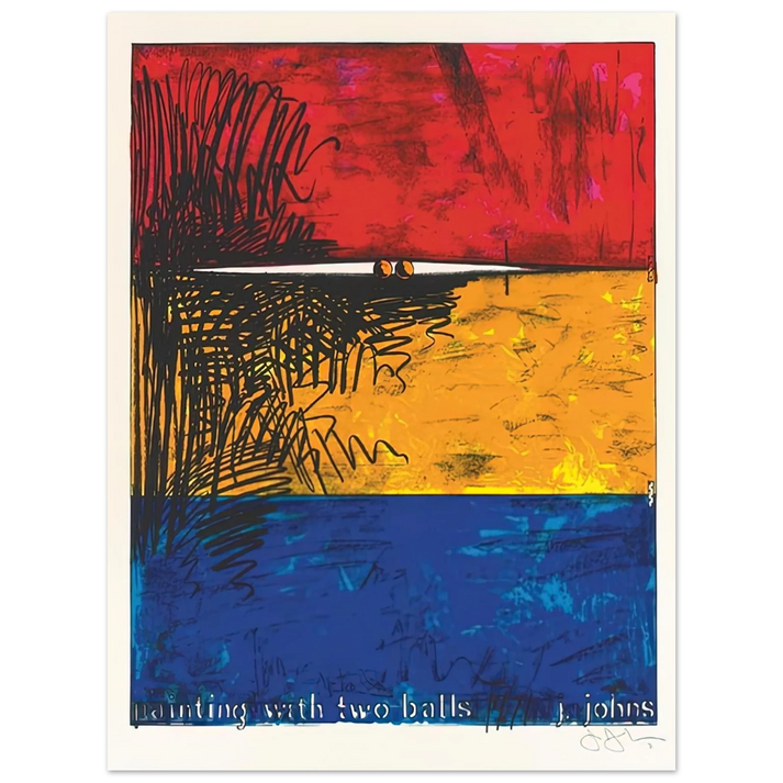 Jasper Johns - PAINTING WITH TWO BALLS ULAE 87 75x100 cm / 30x40inches Fine Art Poster