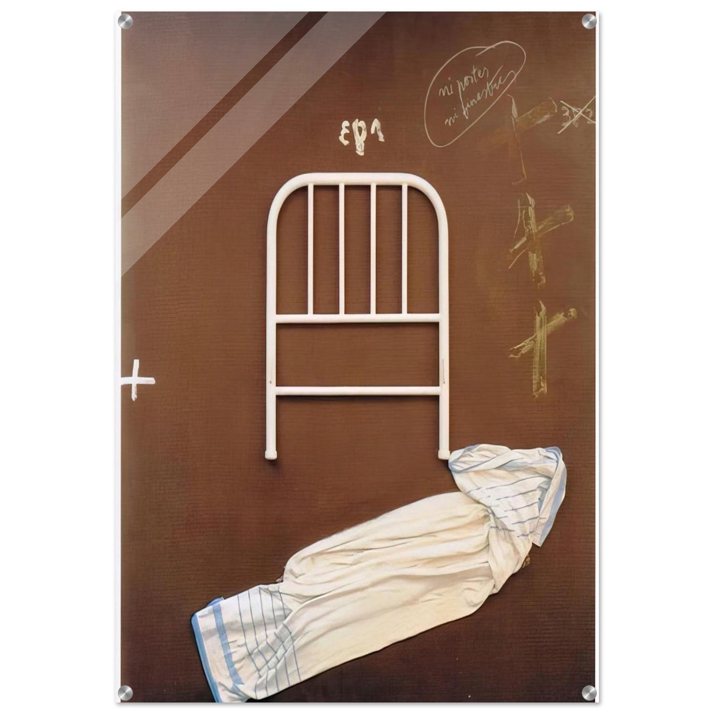 NO DOORS OR WINDOWS 1993 - Antoni Tapies Acrylic Print - 70x100 cm / 28x40″ inches