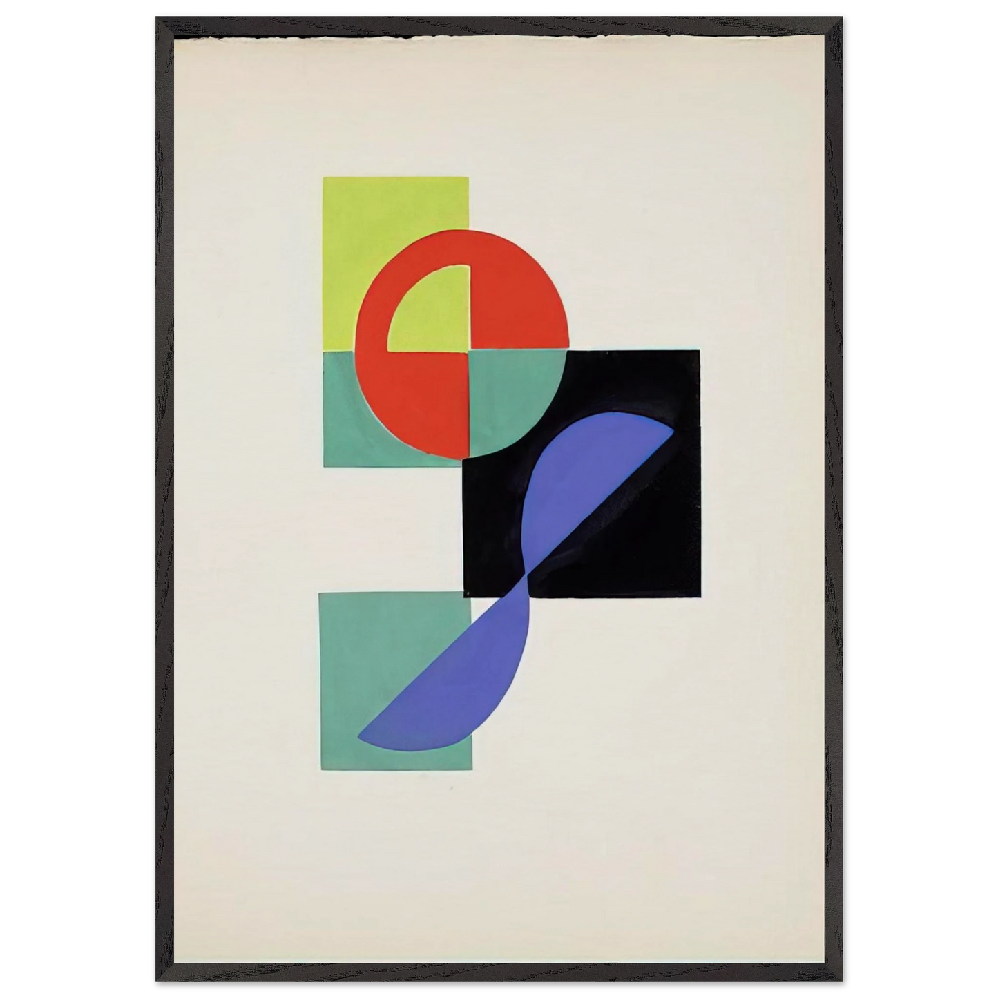 POEMS BY TRISTAN TZARA - Sonia Delaunay Framed Art Print – Black Wooden Frame - Default Title - -Framed Art Print