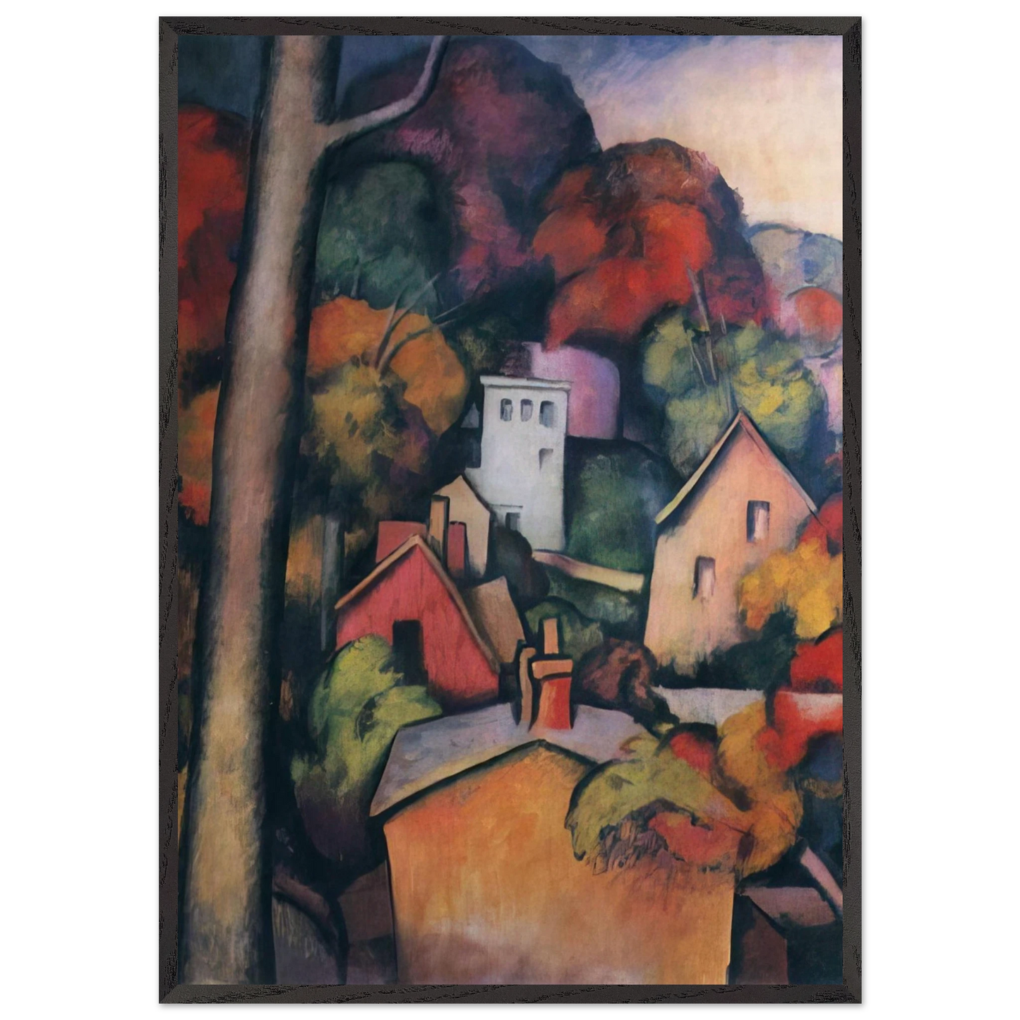 UPPER MANHATTAN - Thomas Hart Benton Framed Art Print – Black Wooden Frame - Default Title - -Framed Art Print