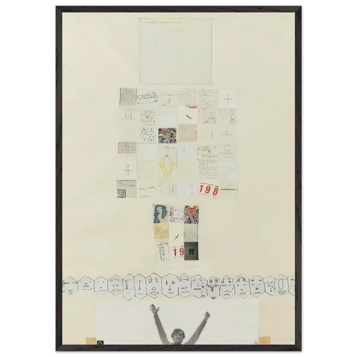 UNTITLED 1980 N1 - Alighiero Boetti 70x100 cm / 28x40 inches Framed Art Print – Black Wooden Frame