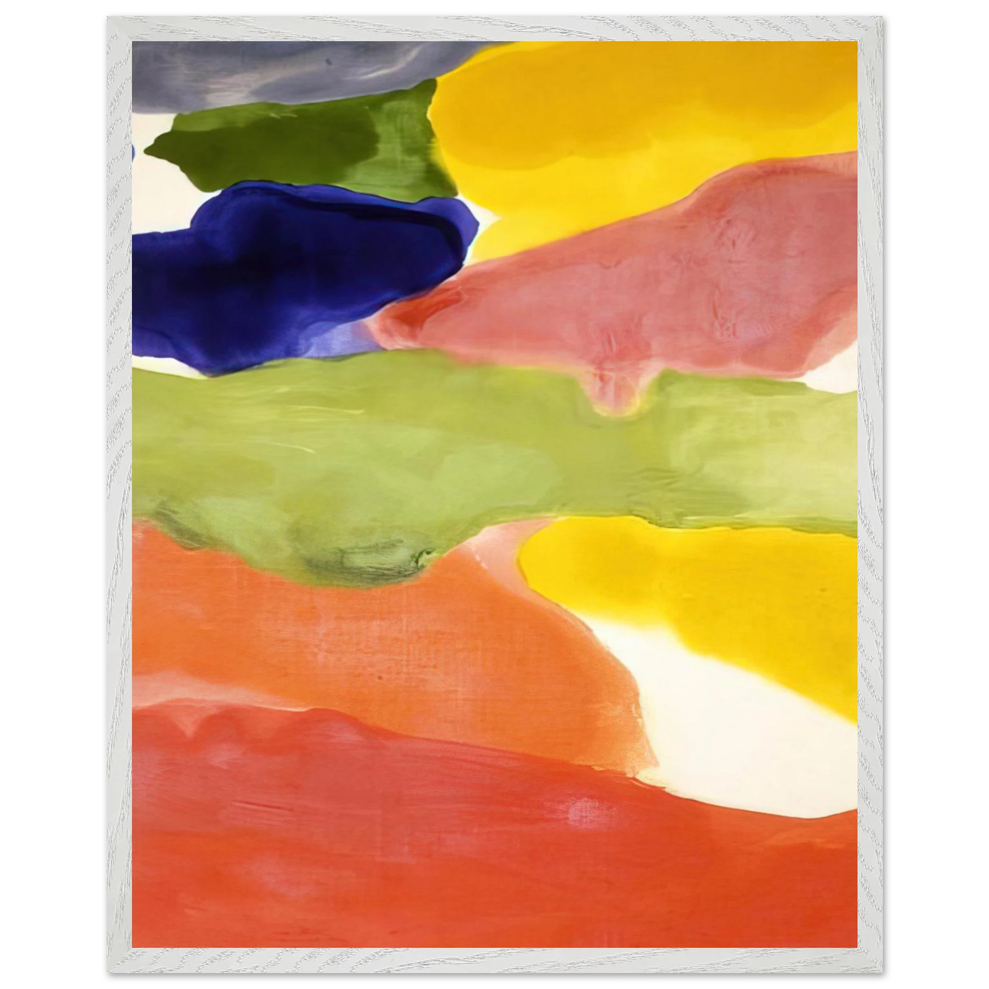 Helen Frankenthaler - Tutti-Fruitti - 1966 Wall art - 45x60 cm / 18x24 inches - Premium Wooden Framed Poster With Fine Art Paper - White frame