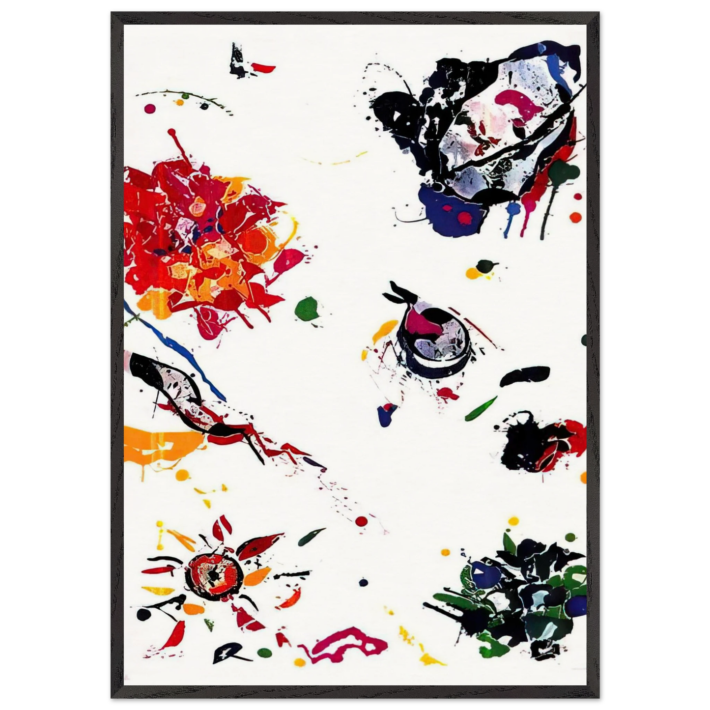 Untitled SFE-046 - Sam Francis Framed Art Print – Black Wooden Frame - Default Title - -Framed Art Print