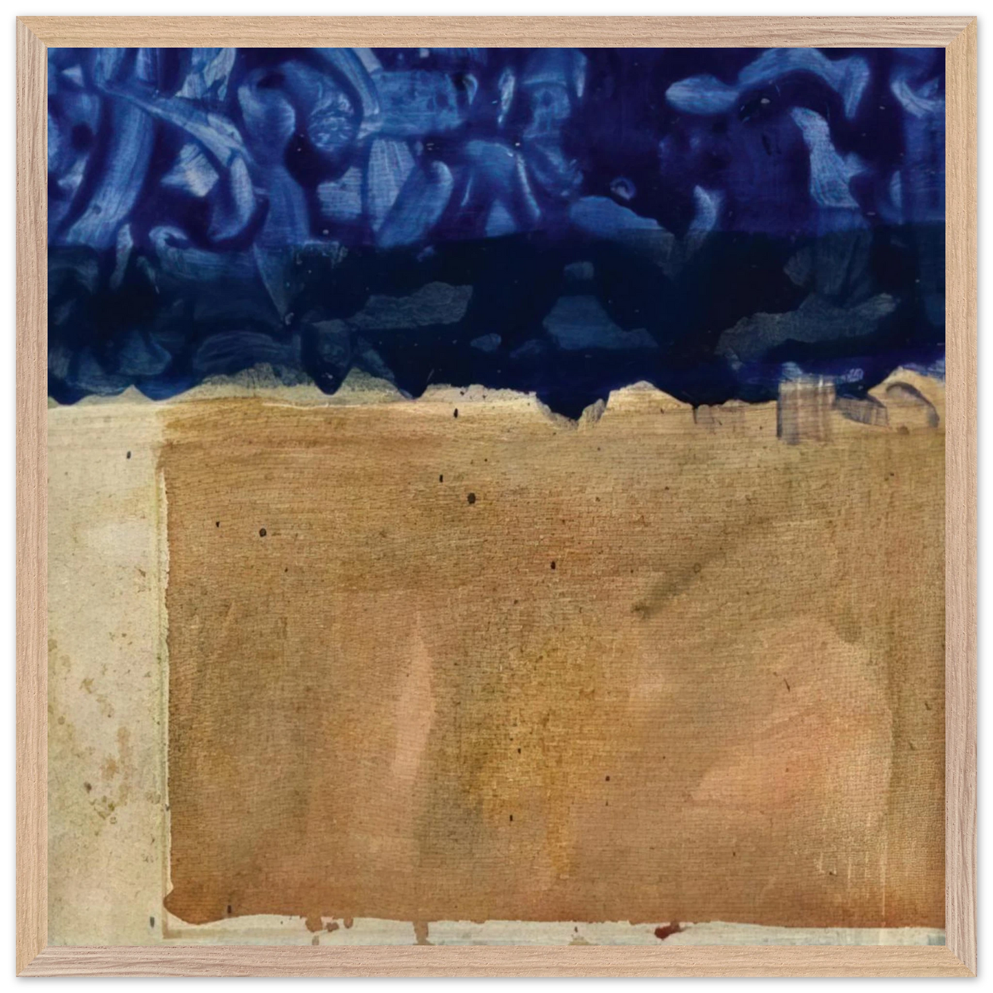 Helen Frankenthaler - Shoreline - 1952 Wall art - 50x70 cm / 20x28 inches - Premium Wooden Framed Poster With Fine Art Paper - Black frame