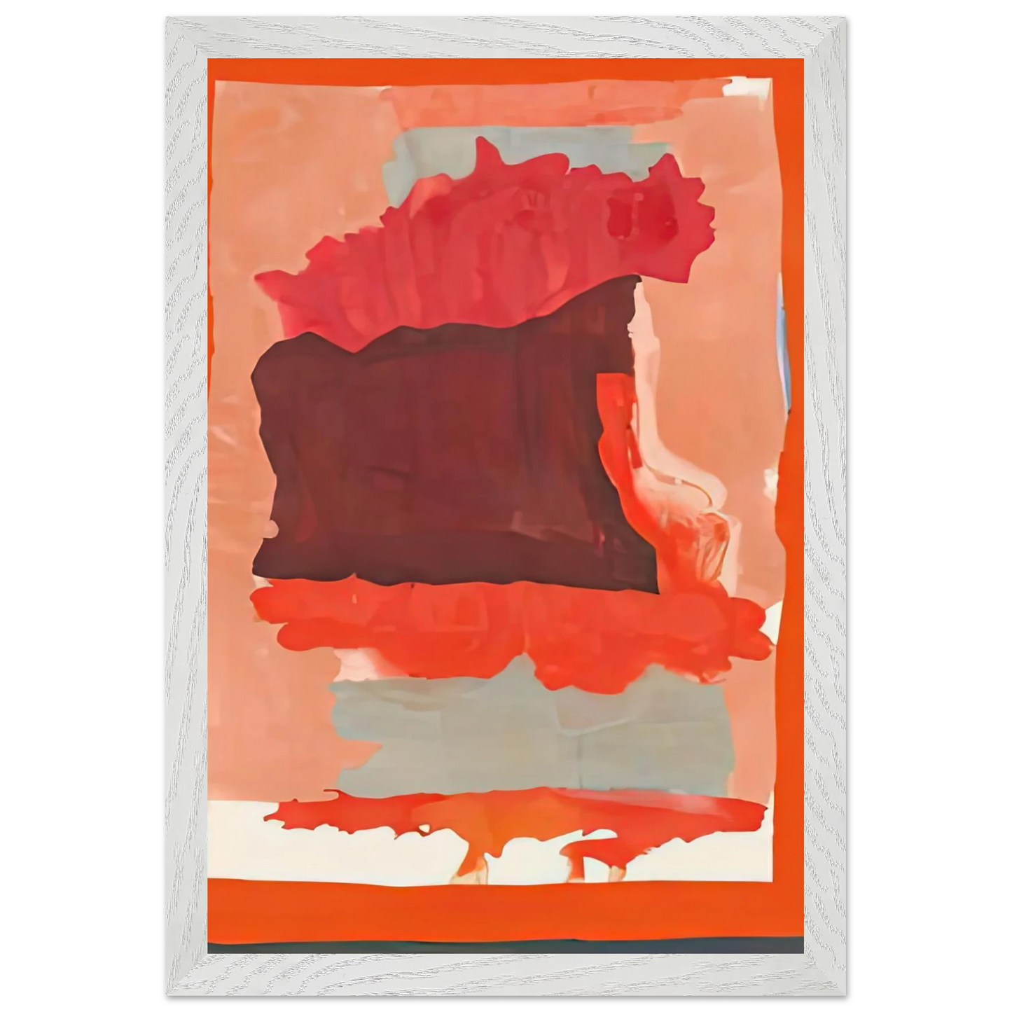 Helen Frankenthaler - Cape Orange, 1964- Wall Art - 30x40 cm / 12x16 inches - Premium Wooden Framed Poster With Fine Art Paper - White frame