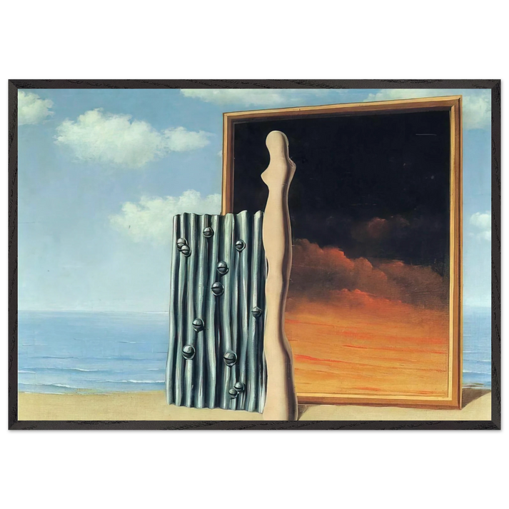 COMPOSITION ON A SEASHORE 1935 - Rene Magritte 70x100 cm / 28x40 inches Framed Art Print – Black Wooden Frame