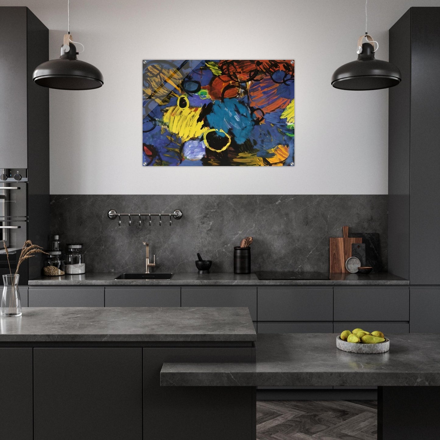 Motion - 1962 - Ernst Wilhelm Nay Acrylic Print - 70x100 cm / 28x40″ inches | Ernst Wilhelm Nay Wall Art | Ernst Wilhelm Nay Prints