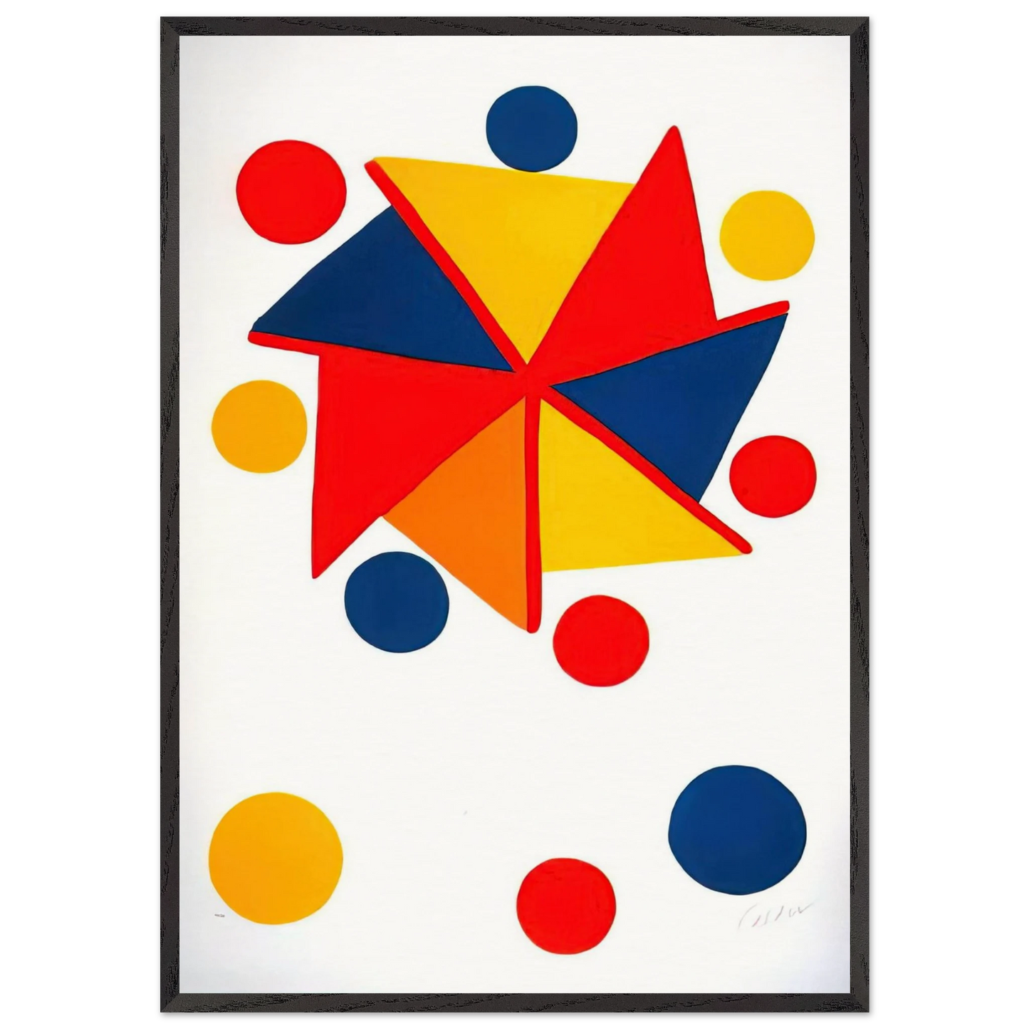 UNTITLED 1970 N1 - Alexander Calder Framed Art Print – Black Wooden Frame - Default Title - -Framed Art Print