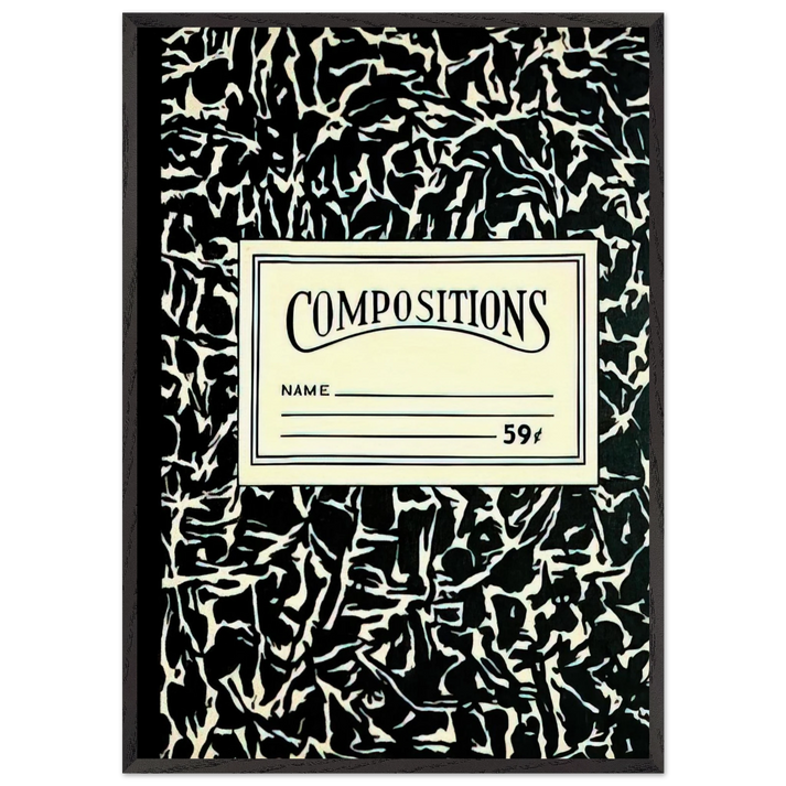 COMPOSITIONS II 1964 - Roy Lichtenstein 70x100 cm / 28x40 inches Framed Art Print – Black Wooden Frame