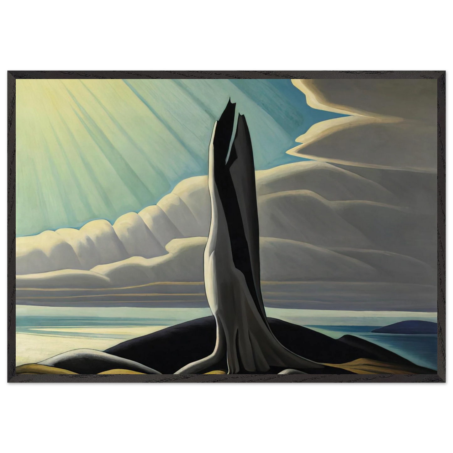 North Shore Lake Superior - 1926 N1 - Lawren Harris Framed Art Print – Black Wooden Frame - Default Title - -Framed Art Print