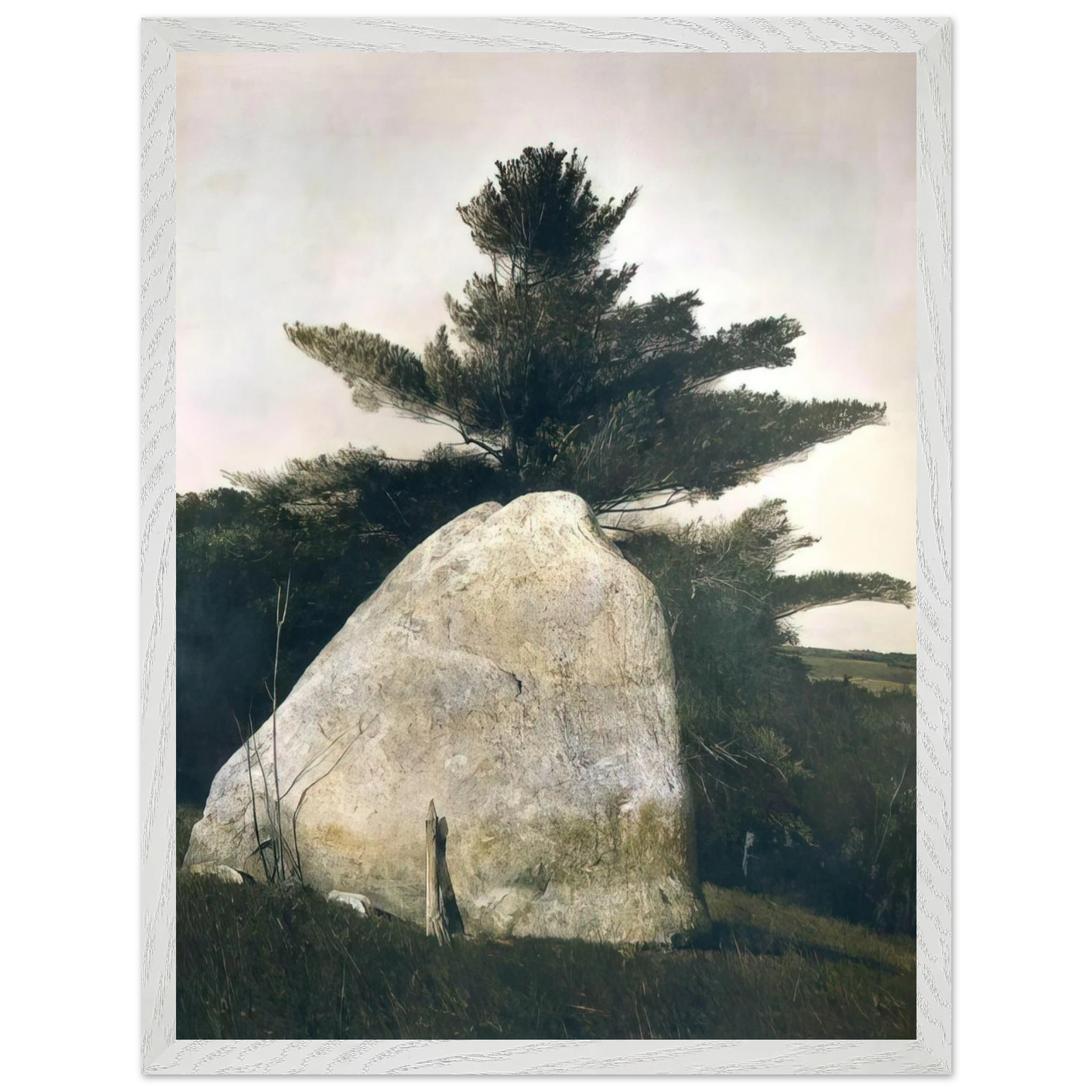 Andrew Wyeth - PENNSYLVANIA LANDSCAPE Wall Art - 30x40 cm / 12x16 inches - Premium Wooden Framed Poster With Fine Art Paper - Black frame