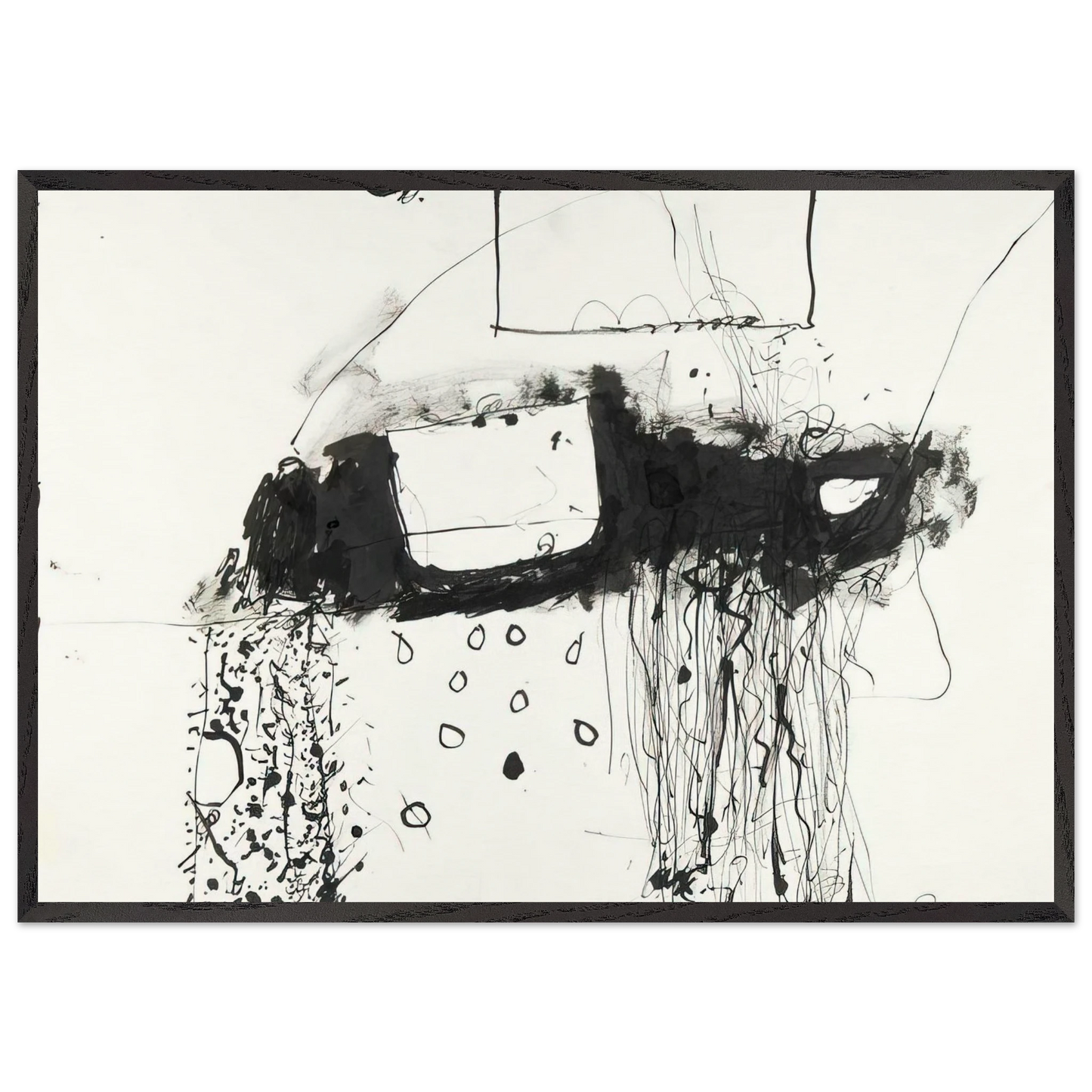 Boxcar - 1981 - Gene Davis Framed Art Print – Black Wooden Frame - Default Title - -Framed Art Print