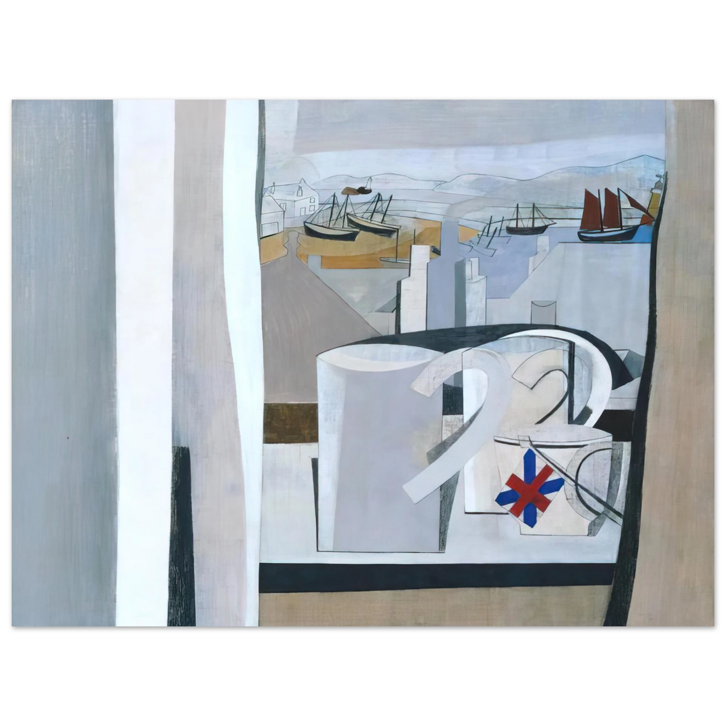 Ben Nicholson - 1943-45 St Ives, Cornwall - 1945 Fine Art Poster - Default Title