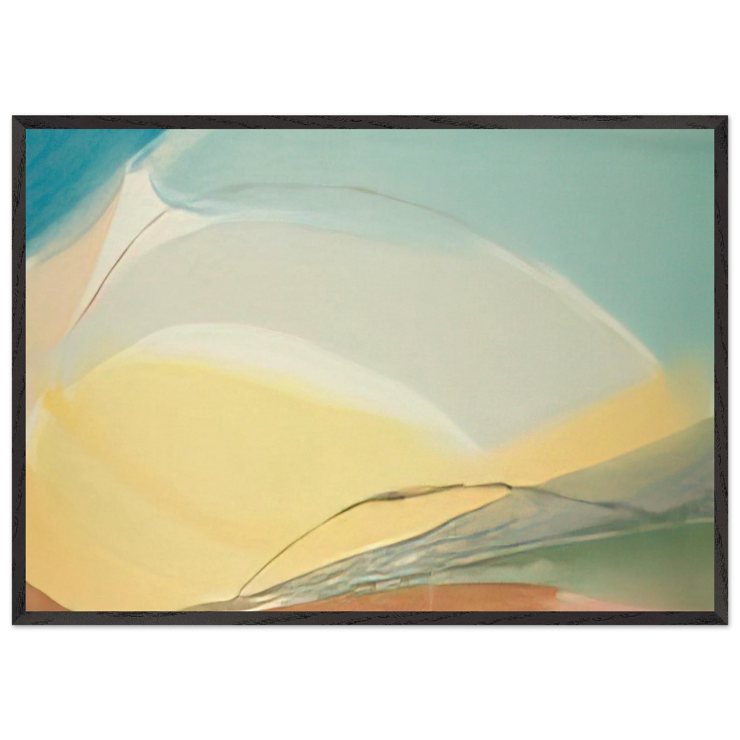 Untitled - 1976 N7 - Larry Zox 70x100 cm / 28x40 inches Framed Art Print – Black Wooden Frame