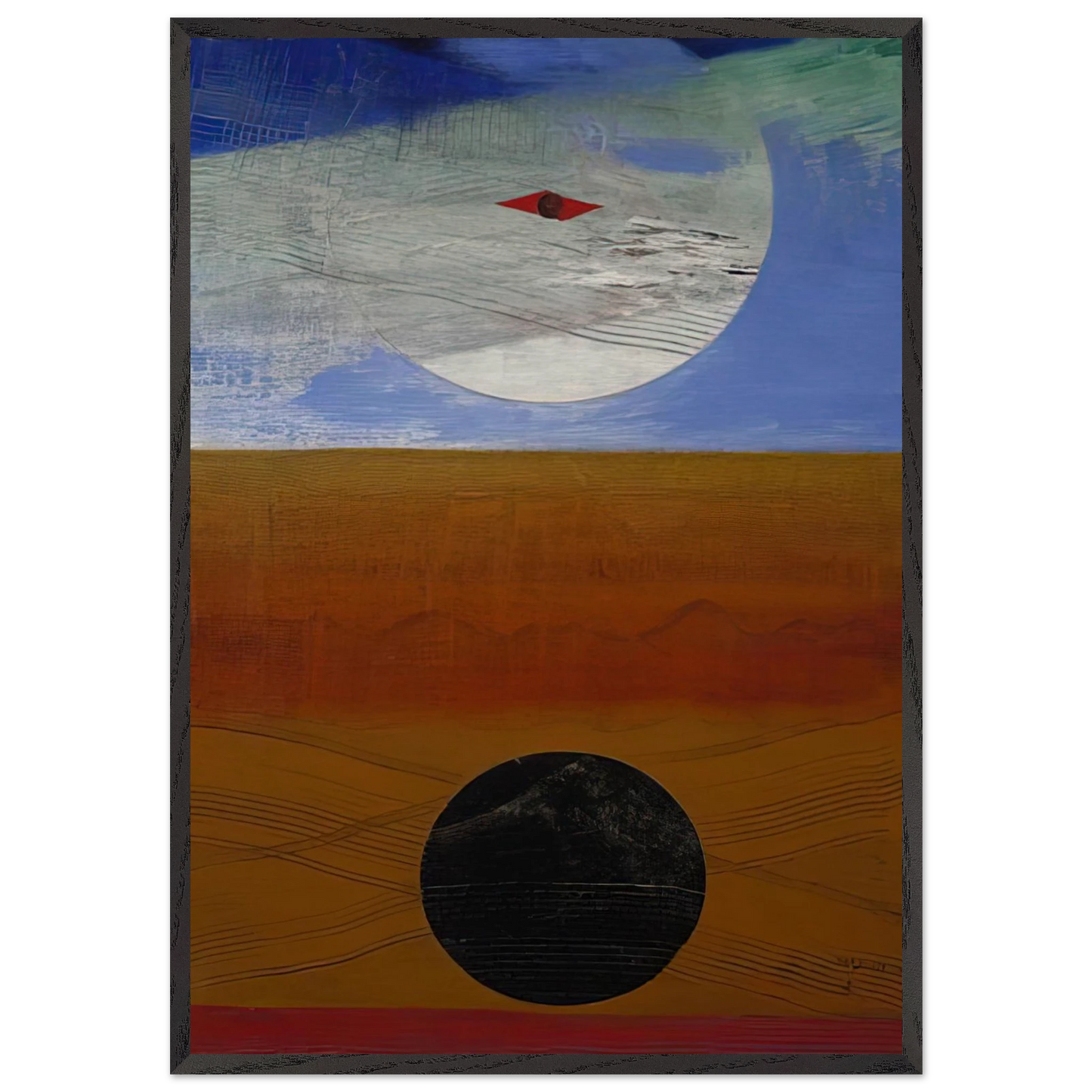 Sea and Sun - Max Ernst Framed Art Print – Black Wooden Frame - Default Title - -Framed Art Print