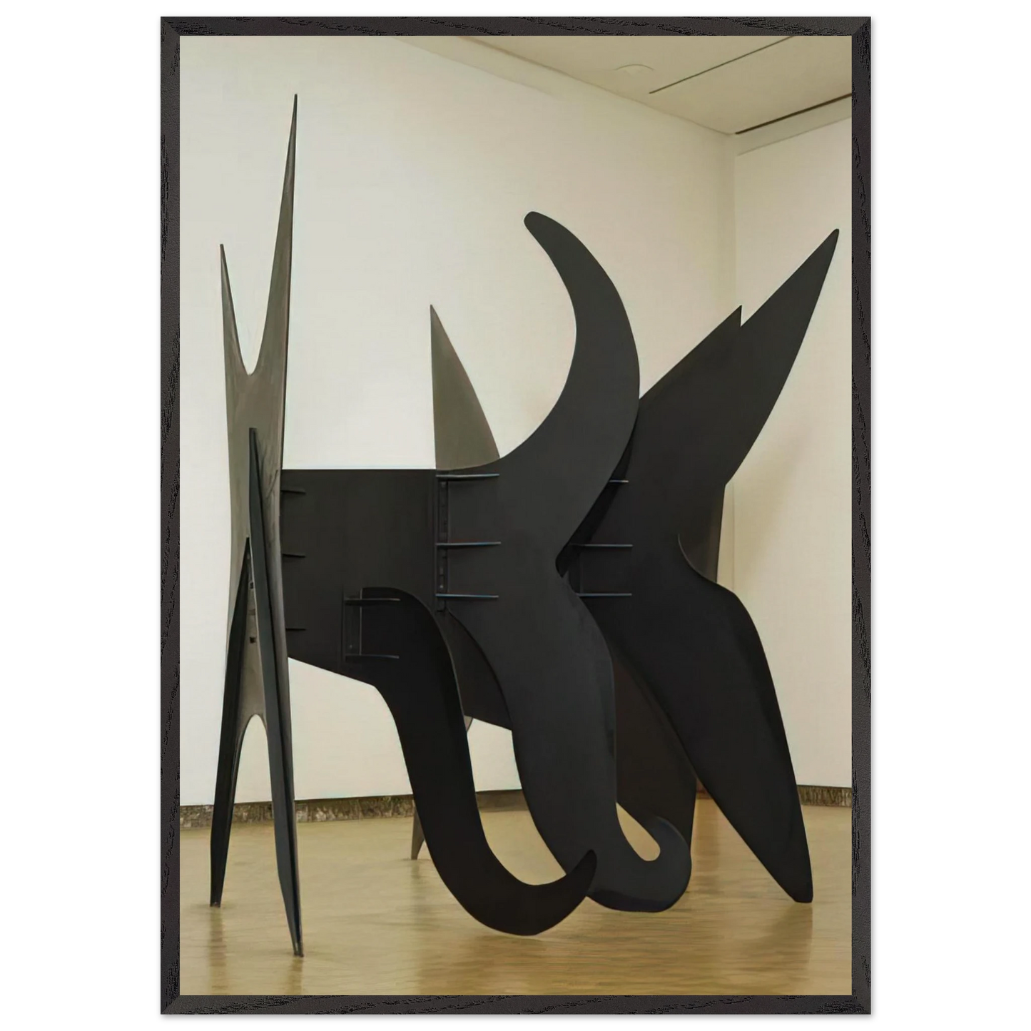 THE X AND ITS TAILS 1967 - Alexander Calder Framed Art Print – Black Wooden Frame - Default Title - -Framed Art Print