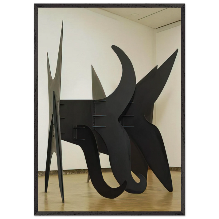 THE X AND ITS TAILS 1967 - Alexander Calder 70x100 cm / 28x40 inches Framed Art Print – Black Wooden Frame