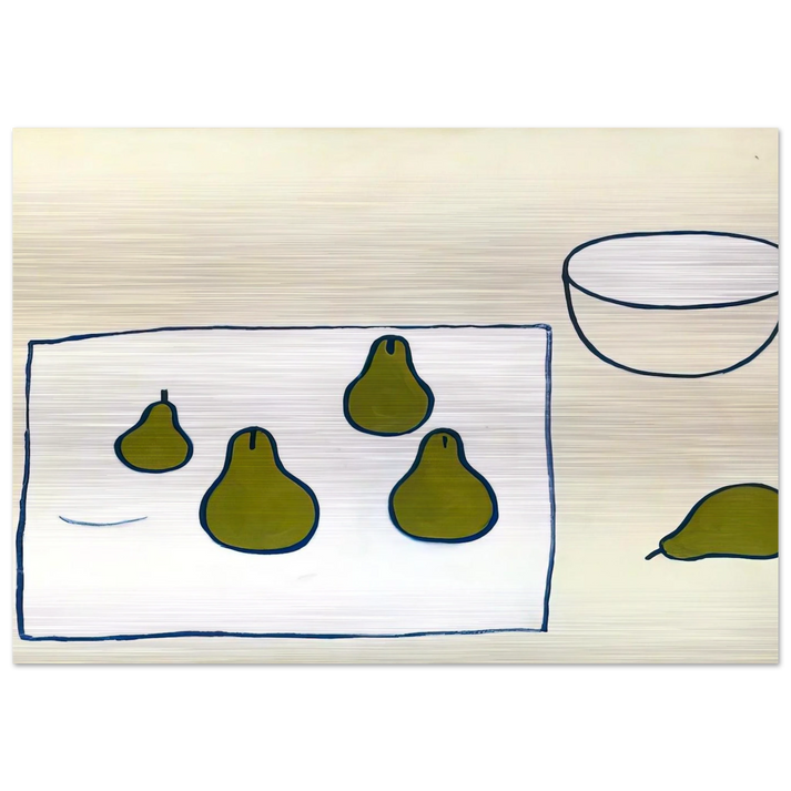 Five Pears - 1976 - William Scott Brushed Aluminum Print - 70x100 cm / 28x40 inches | William Scott Aluminum Print | William Scott Prints