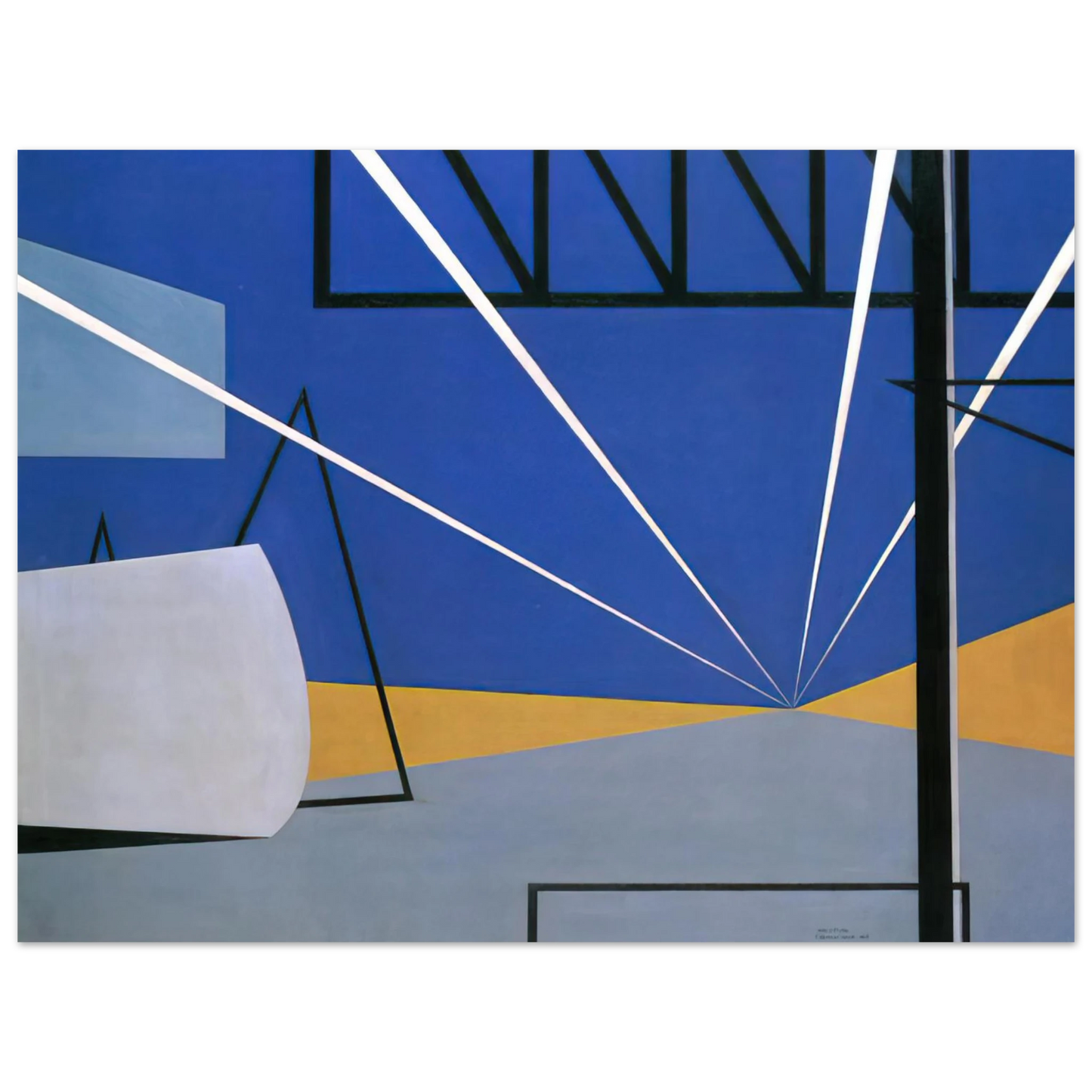 Ralston Crawford - Lights in an Aircraft Plant - 1945 Fine Art Poster - Default Title