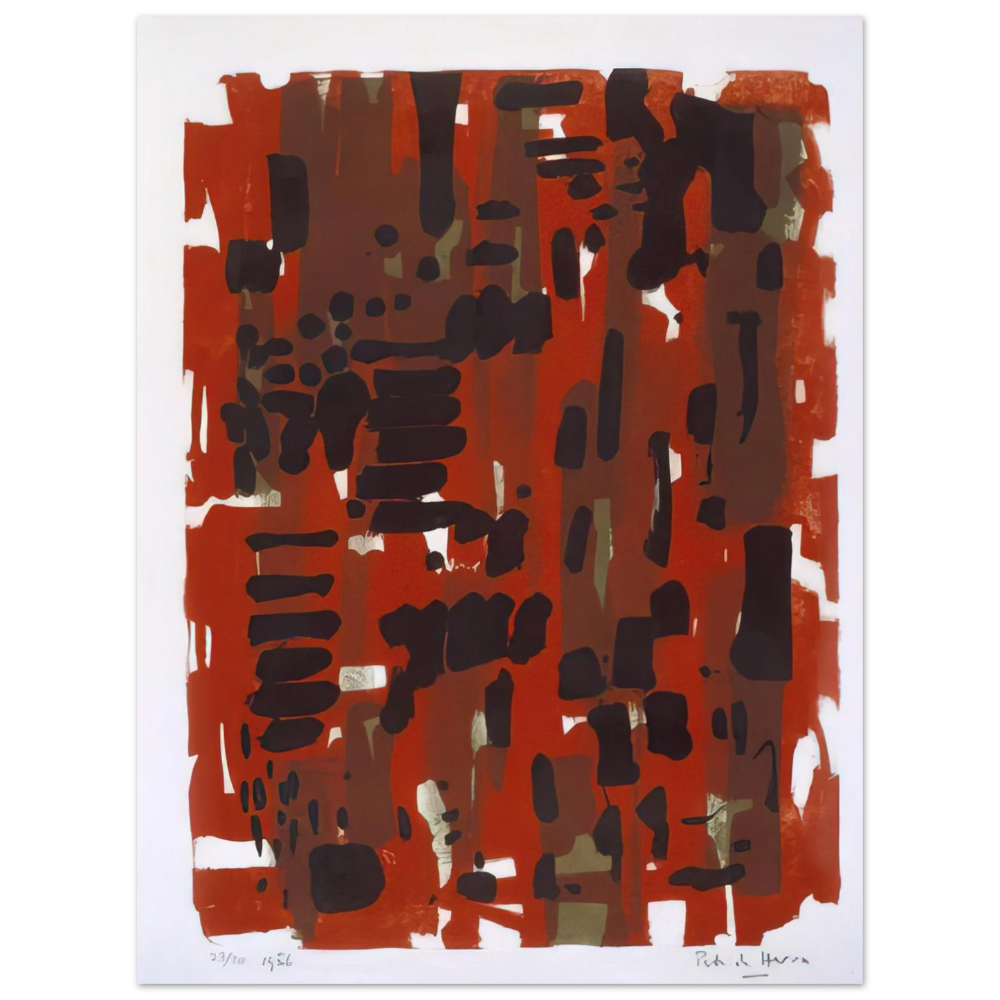Patrick Heron - Red Garden - 1956 Fine Art Poster - Default Title