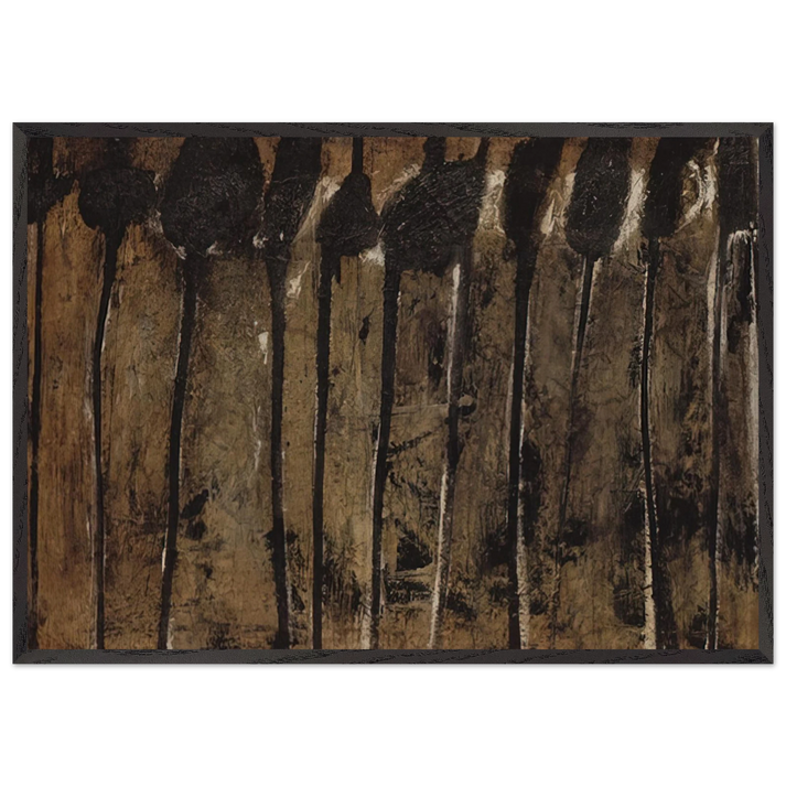 Solon I - Cy Twombly 70x100 cm / 28x40 inches Framed Art Print – Black Wooden Frame