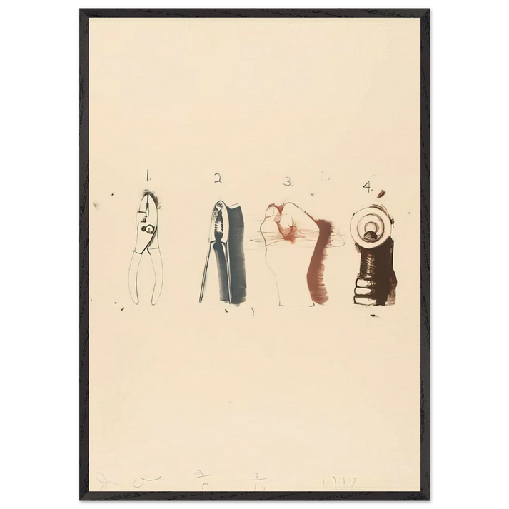 NUTCRACKER 1973 - Jim Dine 70x100 cm / 28x40 inches Framed Art Print – Black Wooden Frame